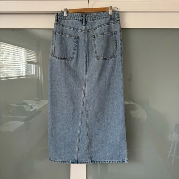 Denim Maxi Skirt / Still Here New York sz 29 - Picture 6 of 8